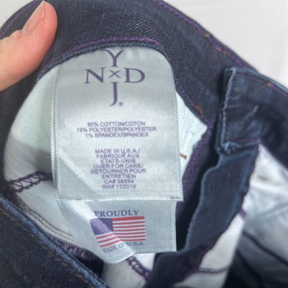 NYDJ Lift Tuck Technology Straight Leg Dark Wash Denim Jean Size 8 - Picture 9 of 11